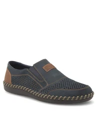 Halbschuhe Herren B2466-14 Dunkelblau Schnrboots