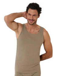 Lisca Achselhemd Herren Unterhemd Odysseus Khaki/Grau/Beige