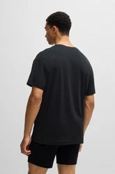 HUGO T-Shirt Laze T-Shirt mit Rundhalsausschnitt Schwarz