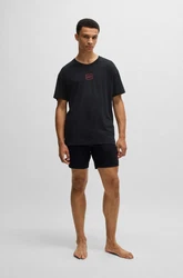 HUGO T-Shirt Laze T-Shirt mit Rundhalsausschnitt Schwarz