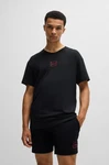 HUGO T-Shirt Laze T-Shirt mit Rundhalsausschnitt Schwarz