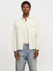 Jack & Jones Hemd JJETravis Khaki/Weiß/Beige
