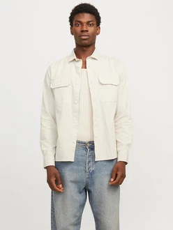 Jack & Jones Hemd JJETravis Khaki/Weiß/Beige Jack & Jones Hemd JJETravis Khaki/Weiß/Beige