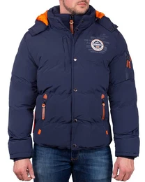 Winterjacke Herren Outdoor Jacke baverveine Navy S mit Kapuze
