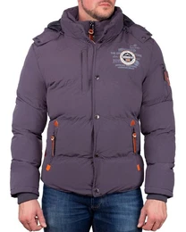 Winterjacke Herren Outdoor Jacke baverveine Dark Grey XXL mit Kapuze