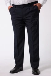 Men Plus Anzughose MEN+ Bauchfit-Hose Business Baukasten Dunkelblau/Hellblau/Blau