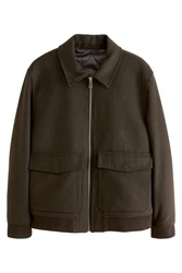 Next Hemdjacke mit Reißverschluss (1-St) Dunkelgrün/Khaki