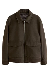 Next Hemdjacke mit Reißverschluss (1-St) Dunkelgrün/Khaki
