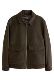 Hemdjacke Wattierte Hemdjacke mit Wolle und Reiverschluss (1-St)