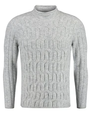 Key Largo Rundhalspullover MST FOUNDER (1-tlg) Grau/Dunkelgrau/Hellgrau