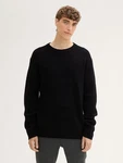 TOM TAILOR Denim Strickpullover Schwarz