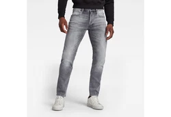 G-STAR 5-Pocket-Jeans 3301 Slim Fit Hellgrau/Grau