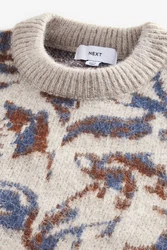 Next Rundhalspullover Relaxed Fit Beige/Weiß/Gelb/Rosa/Rot/Grau