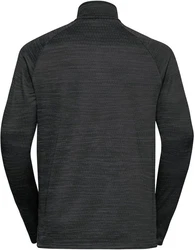 Odlo Langarmshirt Run Easy Warm Midlayer 1/2 Zip Schwarz Melange
