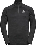 Odlo Langarmshirt Run Easy Warm Midlayer 1/2 Zip Schwarz Melange