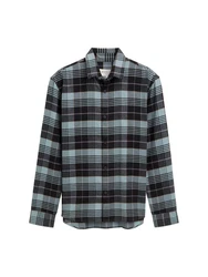 TOM TAILOR Denim Langarmhemd Hemd Relaxed Fit Blau/Grau