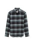 TOM TAILOR Denim Langarmhemd Hemd Relaxed Fit Blau/Grau
