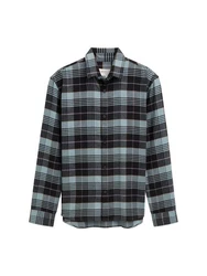 TOM TAILOR Denim Langarmhemd Hemd Relaxed Fit Blau/Grau
