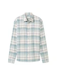 TOM TAILOR Denim Langarmhemd Hemd Relaxed Fit Blau/Hellblau/Türkis/Grün