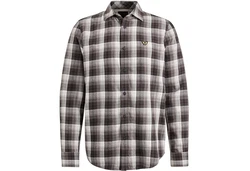 PME LEGEND Longsleeve Hemd Regular Fit Grau/Rot/Schwarz/Dunkelgrau