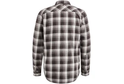 PME LEGEND Longsleeve Hemd Regular Fit Grau/Rot/Schwarz/Dunkelgrau
