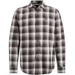 PME LEGEND Longsleeve Hemd Regular Fit Grau/Rot/Schwarz/Dunkelgrau