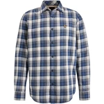 PME LEGEND Longsleeve Hemd Regular Fit Blau/Dunkelblau/Hellblau