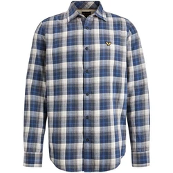 PME LEGEND Longsleeve Hemd Regular Fit Blau/Dunkelblau/Hellblau
