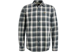 PME LEGEND Longsleeve Hemd Regular Fit Dunkelblau/Blau/Hellblau