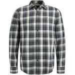 PME LEGEND Longsleeve Hemd Regular Fit Dunkelblau/Blau/Hellblau