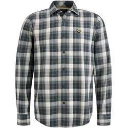 PME LEGEND Longsleeve Hemd Regular Fit Dunkelblau/Blau/Hellblau