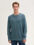 TOM TAILOR Strickpullover Comfort Wool Grau/Türkis/Hellblau/Grün/Blau