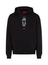 HUGO Sweatshirt Kapuzenpullover Dartchon Schwarz/Braun