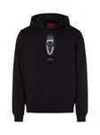 HUGO Sweatshirt Kapuzenpullover Dartchon Schwarz/Braun