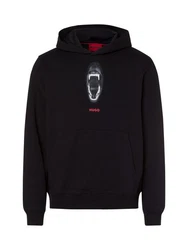 HUGO Sweatshirt Kapuzenpullover Dartchon Schwarz/Braun