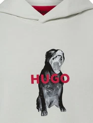 HUGO Sweatshirt Kapuzenpullover Dartchon Braun/Weiß/Grau/Khaki