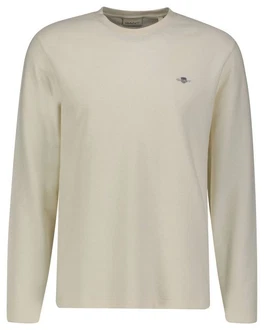 Gant T-Shirt Herren Shirt Khaki/Beige/Creme Gant T-Shirt Herren Shirt Khaki/Beige/Creme