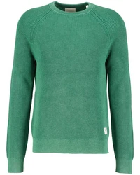 Gant Rundhalspullover WASHED RIB C-NECK Grün/Dunkelgrün