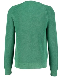 Gant Rundhalspullover WASHED RIB C-NECK Grün/Dunkelgrün