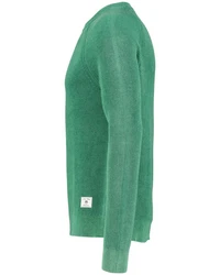 Gant Rundhalspullover WASHED RIB C-NECK Grün/Dunkelgrün