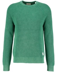 Gant Rundhalspullover WASHED RIB C-NECK Grün/Dunkelgrün