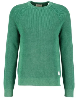 Gant Rundhalspullover WASHED RIB C-NECK Grün/Dunkelgrün