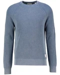 Gant Rundhalspullover WASHED RIB C-NECK Blau/Grau/Hellblau/Dunkelblau