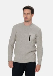 Key Largo Rundhalspullover MST KLFLOOR Grau/Hellgrau