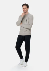 Key Largo Rundhalspullover MST KLFLOOR Grau/Hellgrau