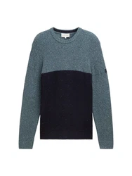 TOM TAILOR Strick- und Longpullover Dunkelblau/Hellblau/Grau/Türkis/Blau