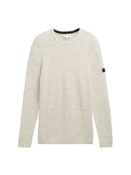 TOM TAILOR Strick- und Longpullover Beige/Khaki/Grau/Weiß