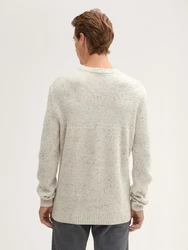 TOM TAILOR Strick- und Longpullover Beige/Khaki/Grau/Weiß