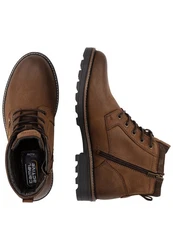 camel active Schnürboots Boot mit Reißverschluss Braun/Beige/Dunkelbraun