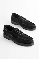 Next Schnürschuh Bootsschuh Schwarz